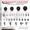 Service Caster 3'' Soft Rubber Wheel Swivel Top Plate Caster Set with 2 Posi Brakes, 4PK SCC-20S314-SRS-2-PLB-2 - alternate 6